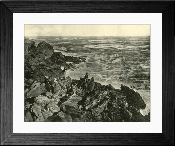 Framed Print : A Coast Scene at Warrnambool, 1901. Creator: Unknown