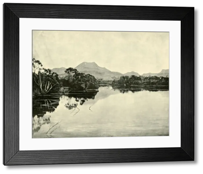 Framed Print : Mount Gould, Du Cane Range, Narcissus River, Lake St. Clair, 1901. Creator: Unknown Framed Print : Mount Gould, Du Cane Range, Narcissus River, Lake St. Clair, 1901. Creator: Unknown