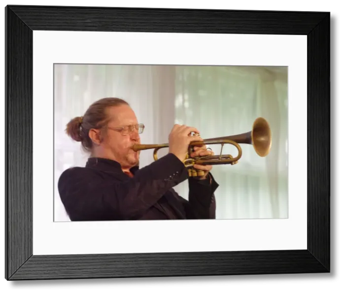 Framed Print : Bryan Corbett, Watermill Jazz Club, Dorking, Surrey, 25 June 2019. Creator: Brian O Connor Framed Print : Bryan Corbett, Watermill Jazz Club, Dorking, Surrey, 25 June 2019. Creator: Brian O Connor