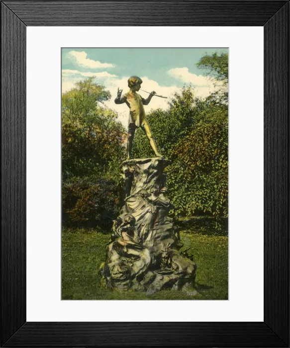 Framed Print : Peter Pan statue, Kensington Gardens, London, c1915. Creator: Unknown Framed Print : Peter Pan statue, Kensington Gardens, London, c1915. Creator: Unknown