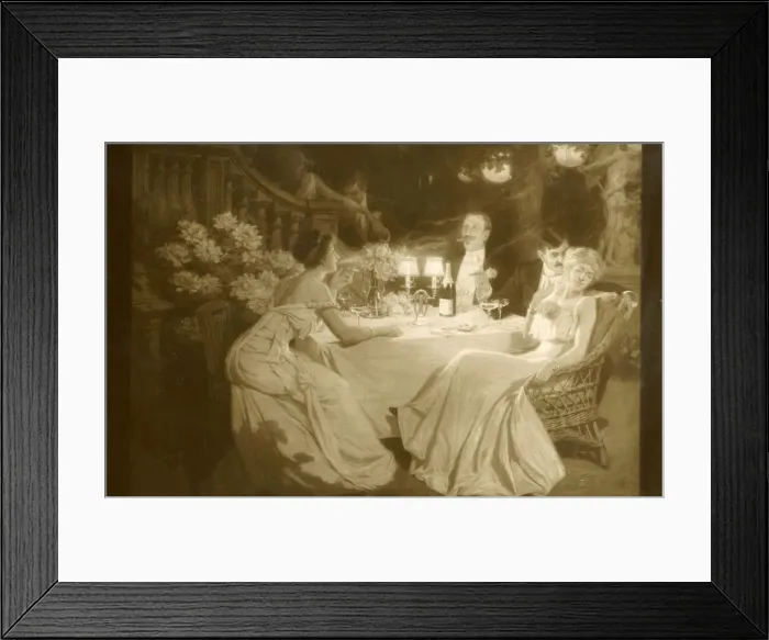 Framed Print : Salon 1910. (Ludovic Alleaume) After Dinner, 1910. Creator: Unknown Framed Print : Salon 1910. (Ludovic Alleaume) After Dinner, 1910. Creator: Unknown