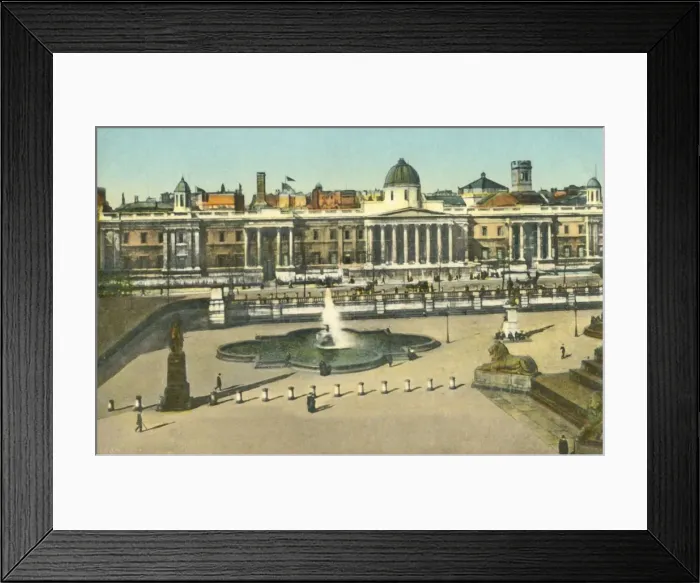Framed Print : The National Gallery and Trafalgar Square, London, c1910. Creator: Unknown Framed Print : The National Gallery and Trafalgar Square, London, c1910. Creator: Unknown