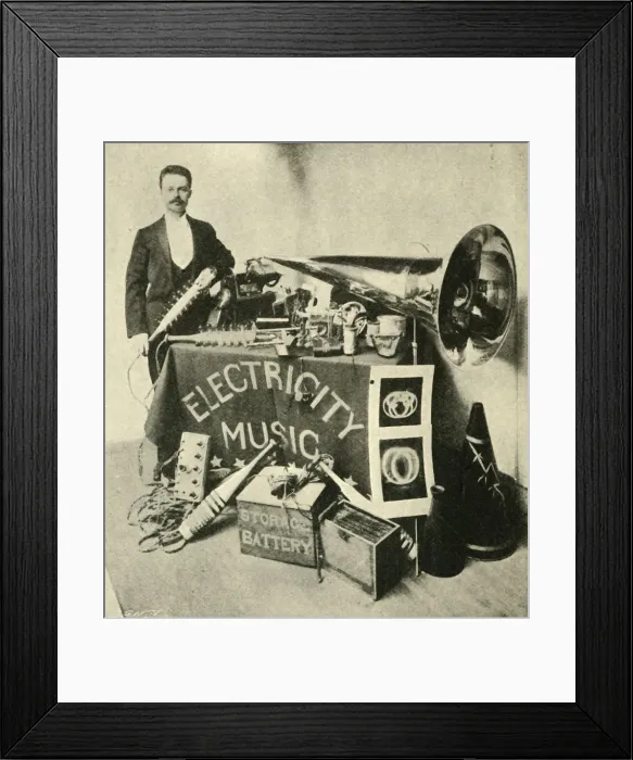 Framed Print : Mr. Patterson and His Apparatus, 1900. Creator: Unknown Framed Print : Mr. Patterson and His Apparatus, 1900. Creator: Unknown