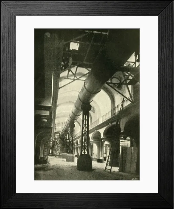Framed Print : The Telescope Completed, 1900. Creator: Unknown Framed Print : The Telescope Completed, 1900. Creator: Unknown