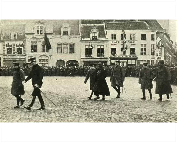 King George V at Furnes, Belgium, First World War, 4 December 1914, (1920). Creator: Unknown