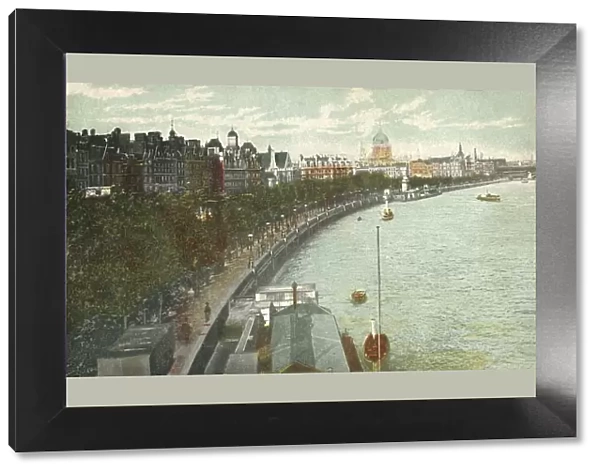 The Thames Embankment, London, c1915. Creator: Unknown
