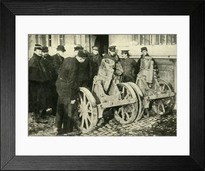 Framed Print : Trench mortars captured from the Germans, First World War, 1914, (c1920). Creator: Unknown Framed Print : Trench mortars captured from the Germans, First World War, 1914, (c1920). Creator: Unknown