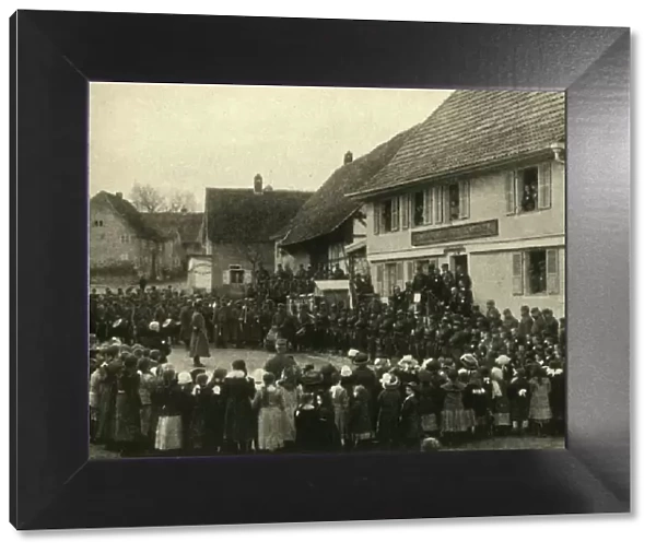 A village in Alsace is occupied by French troops, First World War, c1915, (c1920)