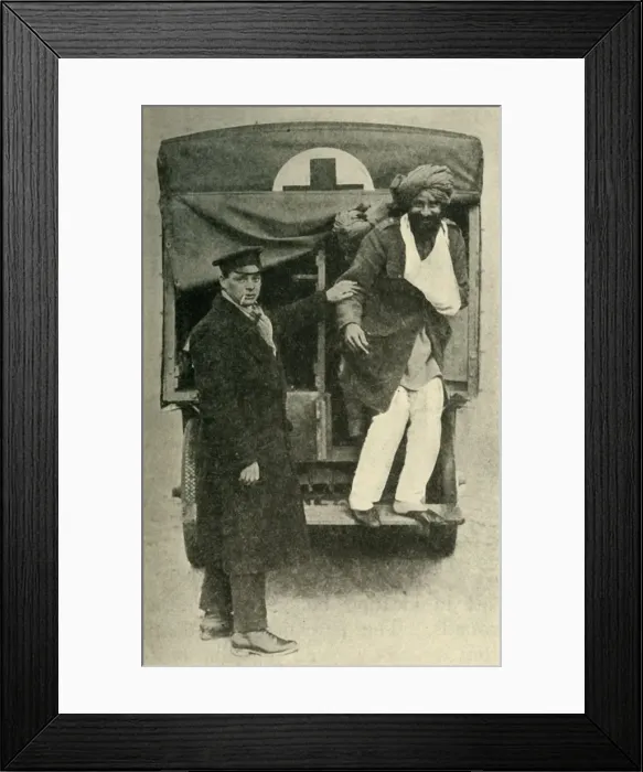 Framed Print : Injured Indian soldier, First World War, 1914, (c1920). Creator: Unknown Framed Print : Injured Indian soldier, First World War, 1914, (c1920). Creator: Unknown