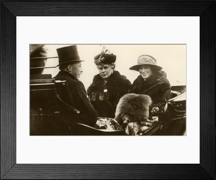 Framed Print : Queen Mary with the Princess Royal and Viscount Lascelles, 1923. Creator: Unknown Framed Print : Queen Mary with the Princess Royal and Viscount Lascelles, 1923. Creator: Unknown