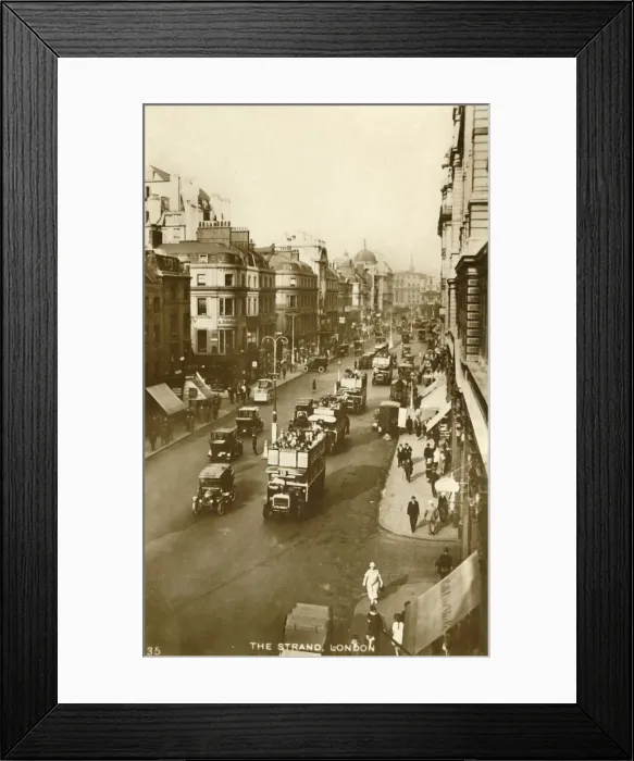 Framed Print : The Strand, London, 1929. Creator: Unknown Framed Print : The Strand, London, 1929. Creator: Unknown