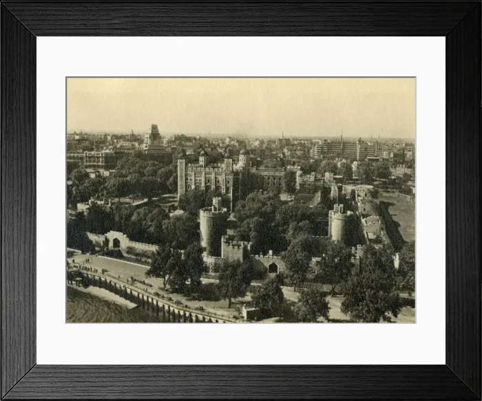Framed Print : Tower of London. General View from the South, c1920. Creator: Unknown Framed Print : Tower of London. General View from the South, c1920. Creator: Unknown