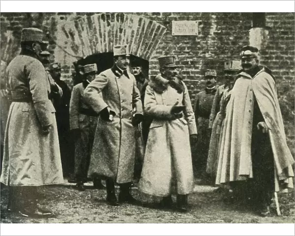 General Kusmanek and Prince Francis Joseph at Przemysl Fortress, First World War, 1915, (c1920)