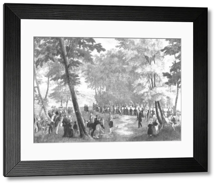 Framed Print : Victorias Visit to Louis Philippe in 1843: Fete Champetre... in the Forest of Eu, (1901) Framed Print : Victorias Visit to Louis Philippe in 1843: Fete Champetre... in the Forest of Eu, (1901)
