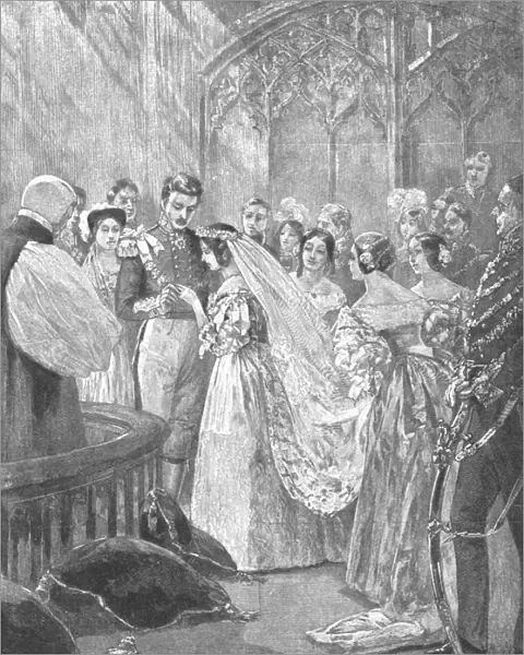 The Marriage of Queen Victoria and Prince Albert at St. Jamess Palace, 1840, (1901)