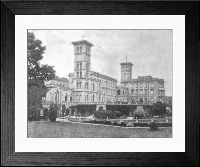 Framed Print : Osborne House at the time of Victoria, (1901). Creator: Unknown Framed Print : Osborne House at the time of Victoria, (1901). Creator: Unknown