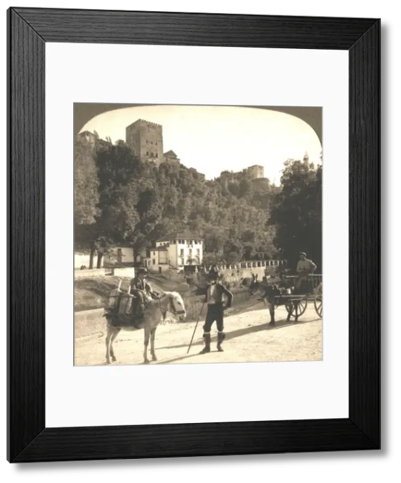 Framed Print : Walls and Towers of the Alhambra, Granada, Spain, 1896 Framed Print : Walls and Towers of the Alhambra, Granada, Spain, 1896