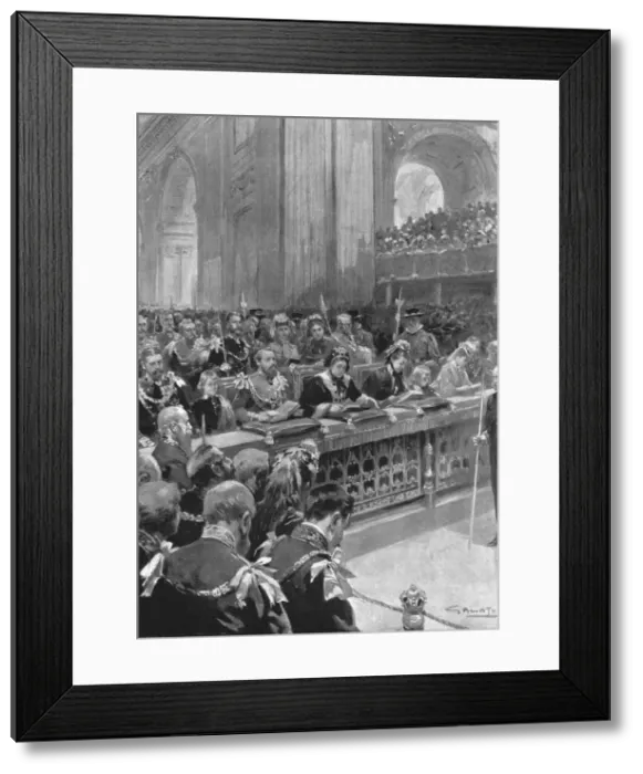 Framed Print : The Thanksgiving Service for the Recovery of the Prince of Wales... 1872, (1901) Framed Print : The Thanksgiving Service for the Recovery of the Prince of Wales... 1872, (1901)