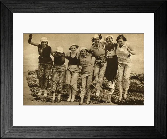 Framed Print : Beach pyjamas, 1930, (1933). Creator: Unknown Framed Print : Beach pyjamas, 1930, (1933). Creator: Unknown