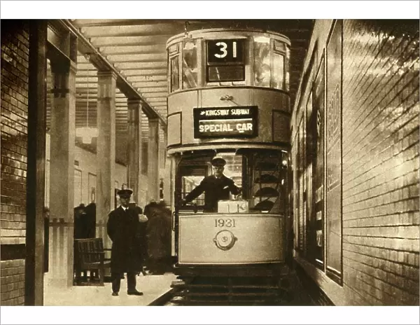 Tram in the Kingsway Subway, London, 1931, (1933). Creator: Unknown