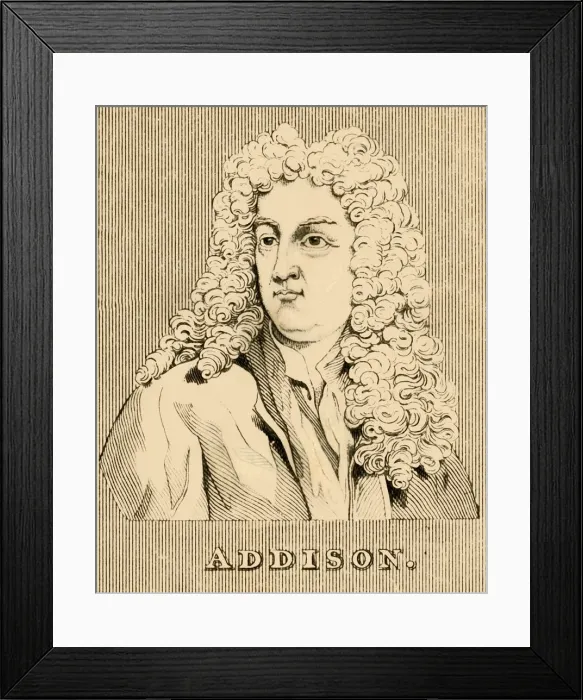 Framed Print : Addison, (1672-1719), 1830. Creator: Unknown Framed Print : Addison, (1672-1719), 1830. Creator: Unknown