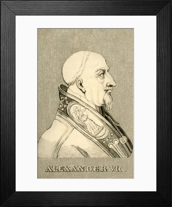 Framed Print : Alexander VII, (1599-1667), 1830. Creator: Unknown Framed Print : Alexander VII, (1599-1667), 1830. Creator: Unknown