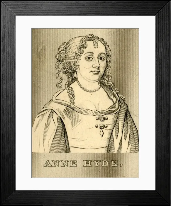Framed Print : Anne Hyde, (1637-1671), 1830. Creator: Unknown Framed Print : Anne Hyde, (1637-1671), 1830. Creator: Unknown