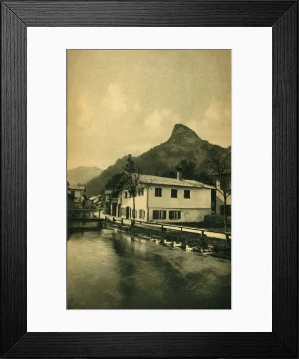 Framed Print : The millstream at Oberammergau, Bavaria, Germany c1922. Creator: Heinrich Uhlschmid Framed Print : The millstream at Oberammergau, Bavaria, Germany c1922. Creator: Heinrich Uhlschmid