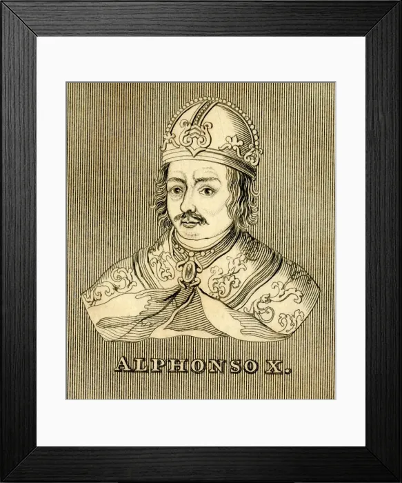 Framed Print : Alphonso X, (1221-1284), 1830. Creator: Unknown Framed Print : Alphonso X, (1221-1284), 1830. Creator: Unknown