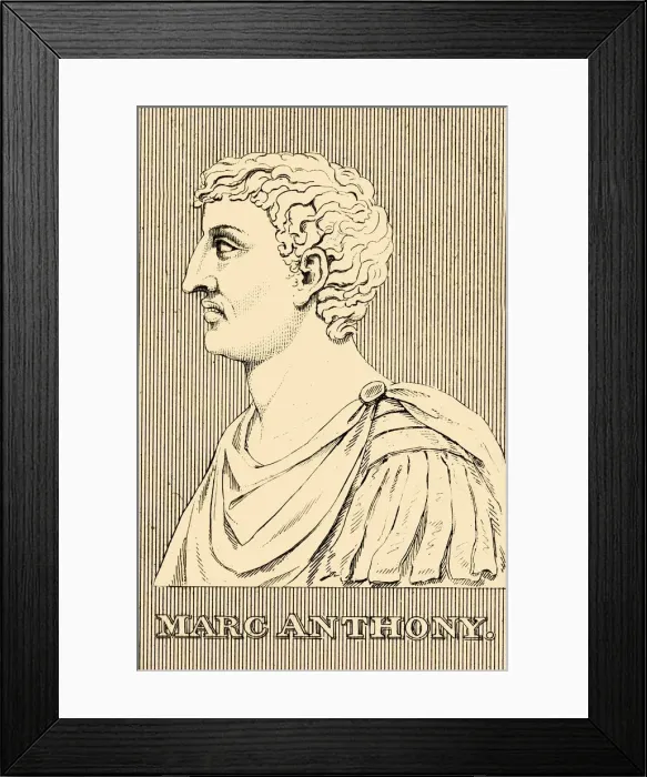 Framed Print : Marc Anthony, (83-30 BC), 1830. Creator: Unknown Framed Print : Marc Anthony, (83-30 BC), 1830. Creator: Unknown