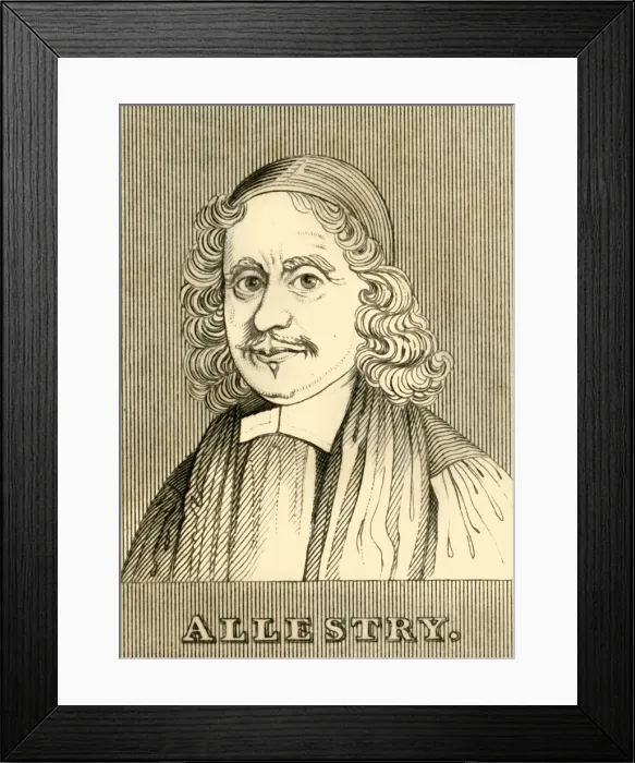 Framed Print : Alllestry, (1619-1681), 1830. Creator: Unknown Framed Print : Alllestry, (1619-1681), 1830. Creator: Unknown