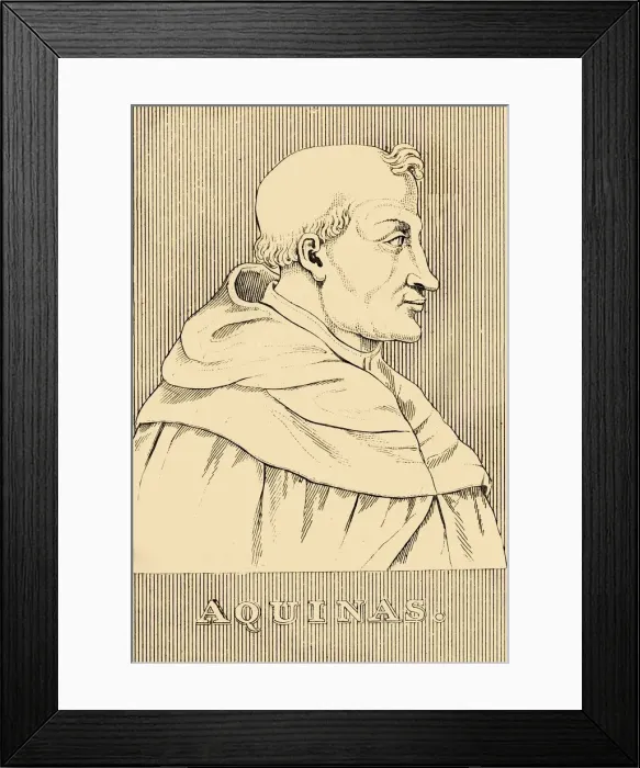 Framed Print : Aquinas, (1225-1274), 1830. Creator: Unknown Framed Print : Aquinas, (1225-1274), 1830. Creator: Unknown