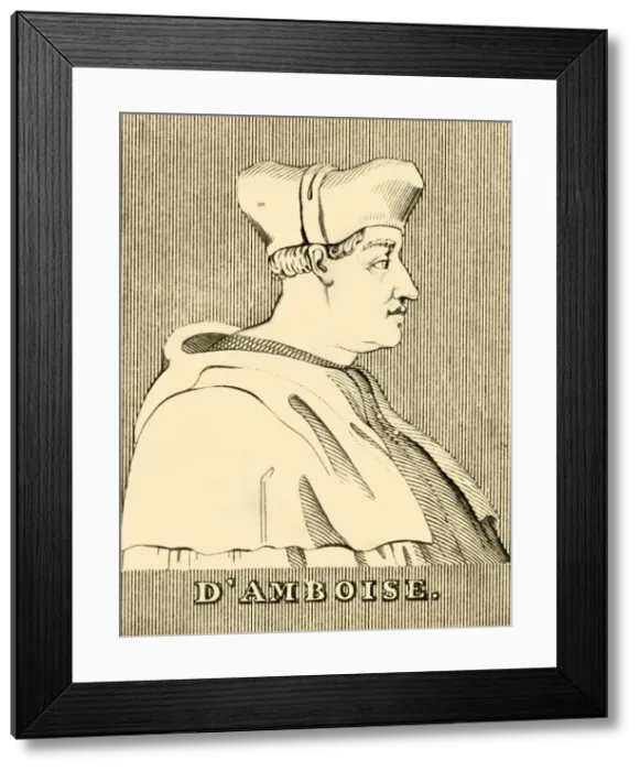 Framed Print : D Amboise, (1460-1510), 1830. Creator: Unknown Framed Print : D Amboise, (1460-1510), 1830. Creator: Unknown