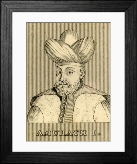 Framed Print : Amurath I, (1319-1389), 1830. Creator: Unknown Framed Print : Amurath I, (1319-1389), 1830. Creator: Unknown