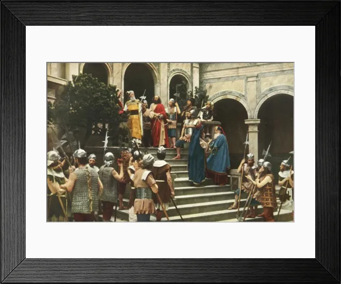 Framed Print : Jesus before Ananias, 1922. Creator: Henry Traut Framed Print : Jesus before Ananias, 1922. Creator: Henry Traut