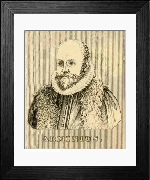 Framed Print : Arminius, (1560-1609), 1830. Creator: Unknown Framed Print : Arminius, (1560-1609), 1830. Creator: Unknown