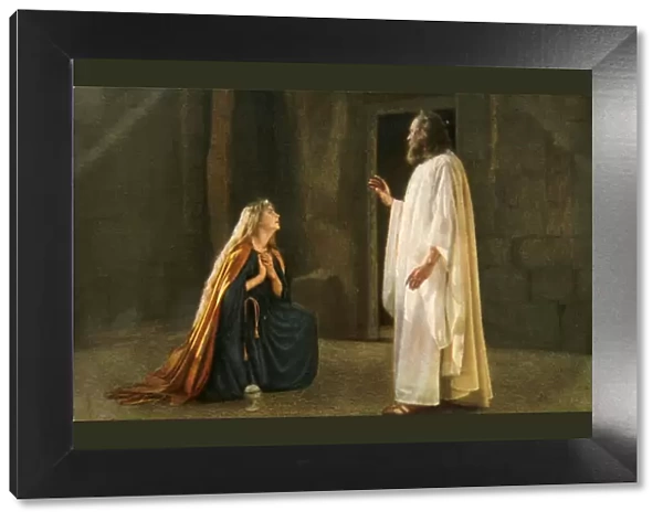 Jesus appears to Mary Magdalene, 1922. Creator: Henry Traut