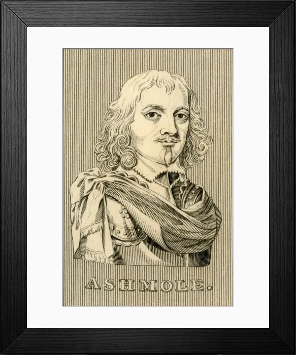 Framed Print : Ashmole, (1617-1692), 1830. Creator: Unknown Framed Print : Ashmole, (1617-1692), 1830. Creator: Unknown