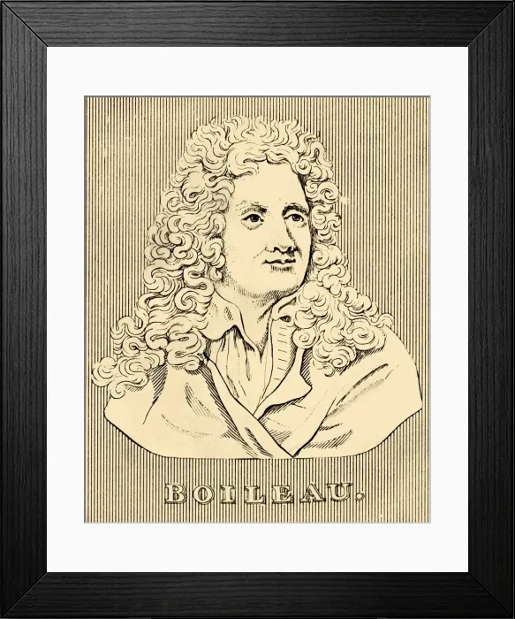 Framed Print : Boileau, (1636-1711), 1830. Creator: Unknown Framed Print : Boileau, (1636-1711), 1830. Creator: Unknown