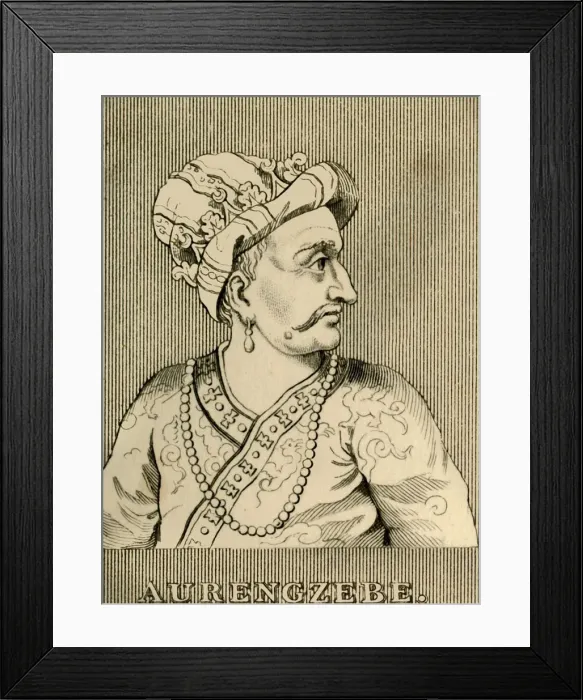 Framed Print : Aurengzebe, (1618-1707), 1830. Creator: Unknown Framed Print : Aurengzebe, (1618-1707), 1830. Creator: Unknown