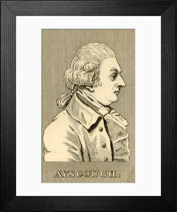 Framed Print : Ayscough, (died 1779), 1830. Creator: Unknown Framed Print : Ayscough, (died 1779), 1830. Creator: Unknown