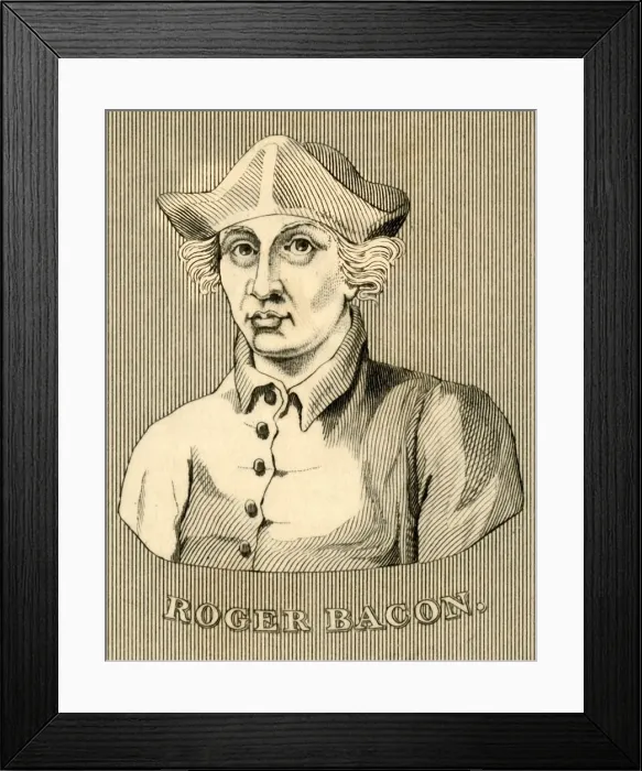 Framed Print : Roger Bacon, (1219-1292), 1830. Creator: Unknown Framed Print : Roger Bacon, (1219-1292), 1830. Creator: Unknown
