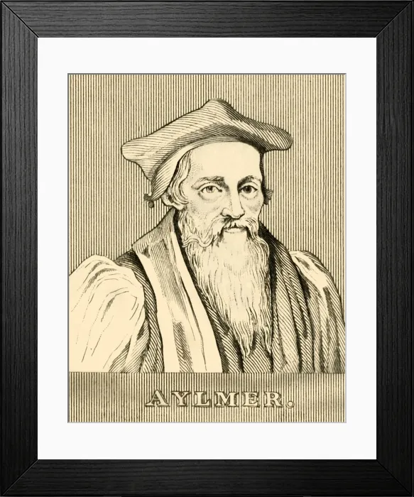 Framed Print : Aylmer, (1521-1594), 1830. Creator: Unknown Framed Print : Aylmer, (1521-1594), 1830. Creator: Unknown