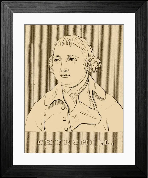 Framed Print : Churchill, (1732-1764), 1830. Creator: Unknown Framed Print : Churchill, (1732-1764), 1830. Creator: Unknown