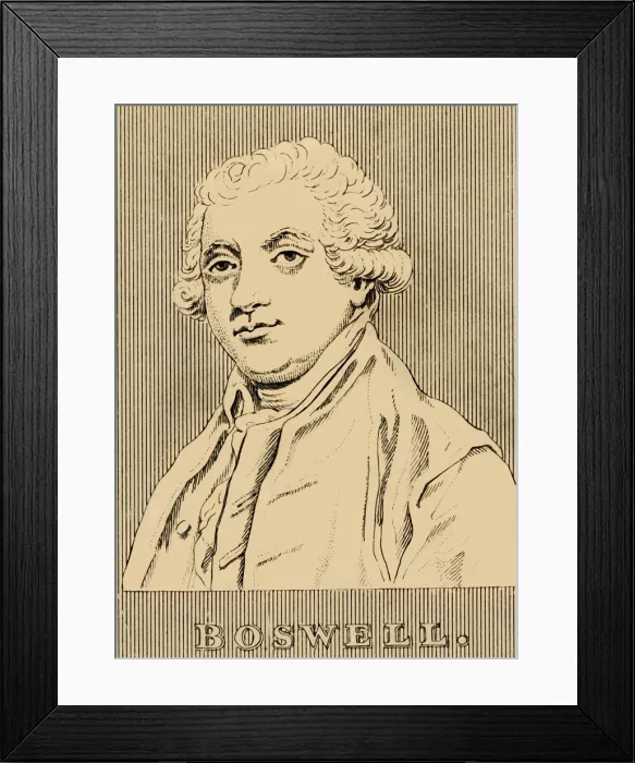 Framed Print : Boswell, (1740-1795), 1830. Creator: Unknown Framed Print : Boswell, (1740-1795), 1830. Creator: Unknown