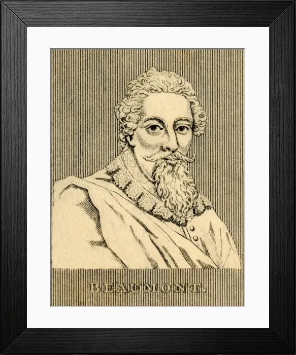 Framed Print : Beaumont, (1584-1616), 1830. Creator: Unknown Framed Print : Beaumont, (1584-1616), 1830. Creator: Unknown