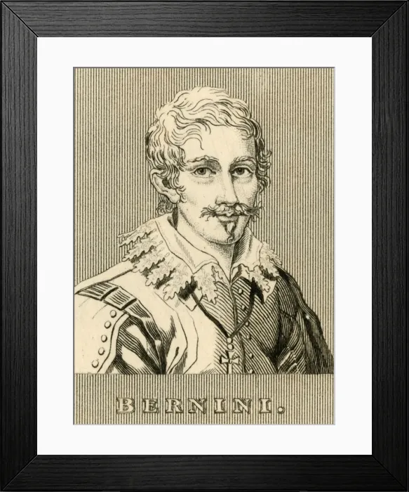 Framed Print : Bernini, (1598-1680), 1830. Creator: Unknown Framed Print : Bernini, (1598-1680), 1830. Creator: Unknown