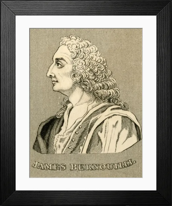 Framed Print : James Bernouilli, (1654-1705), 1830. Creator: Unknown Framed Print : James Bernouilli, (1654-1705), 1830. Creator: Unknown