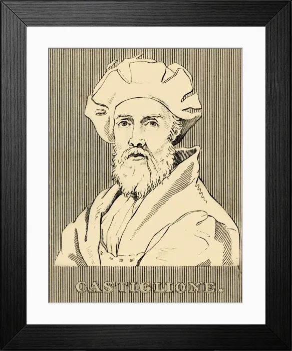 Framed Print : Castiglione, (1478-1529), 1830. Creator: Unknown Framed Print : Castiglione, (1478-1529), 1830. Creator: Unknown