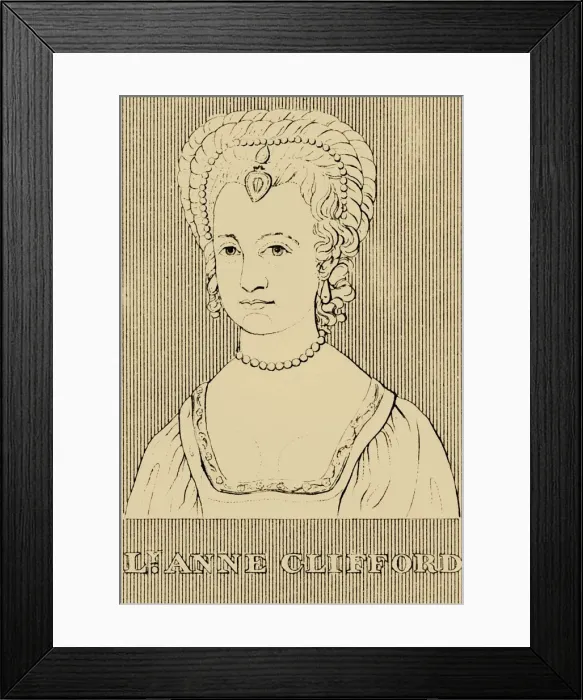 Framed Print : Ly. Anne Clifford, (1590-1676), 1830. Creator: Unknown Framed Print : Ly. Anne Clifford, (1590-1676), 1830. Creator: Unknown